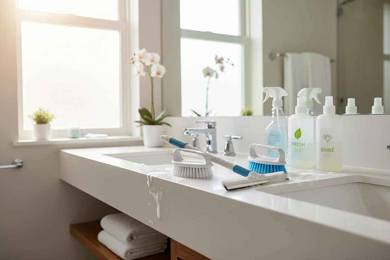 Cleaning Bathroom